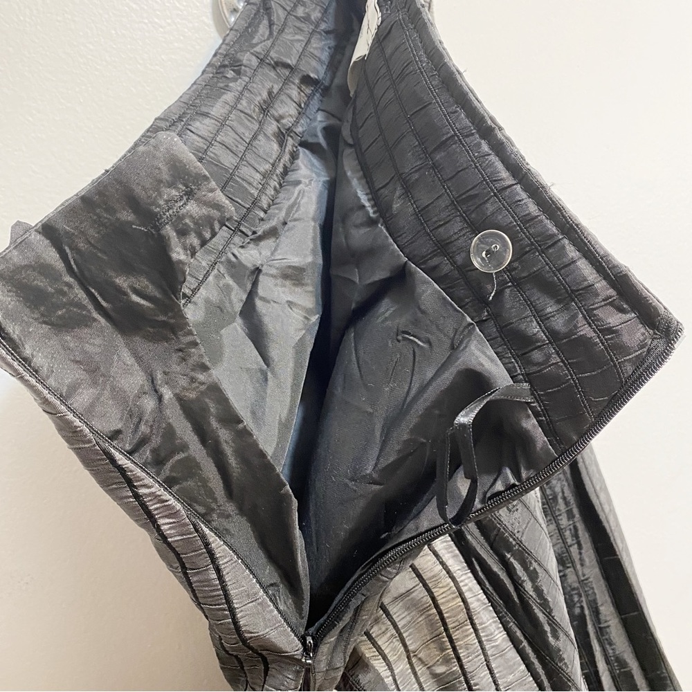 SeVilla Canada Black Gray Goth Punk Pleated Skirt 8 - Picture 6 of 7